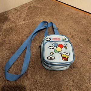 Keroppi Hot Topic Light Blue Crossbody Bag